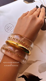 Load image into Gallery viewer, Aqua Glow Bangles (set of 3)
