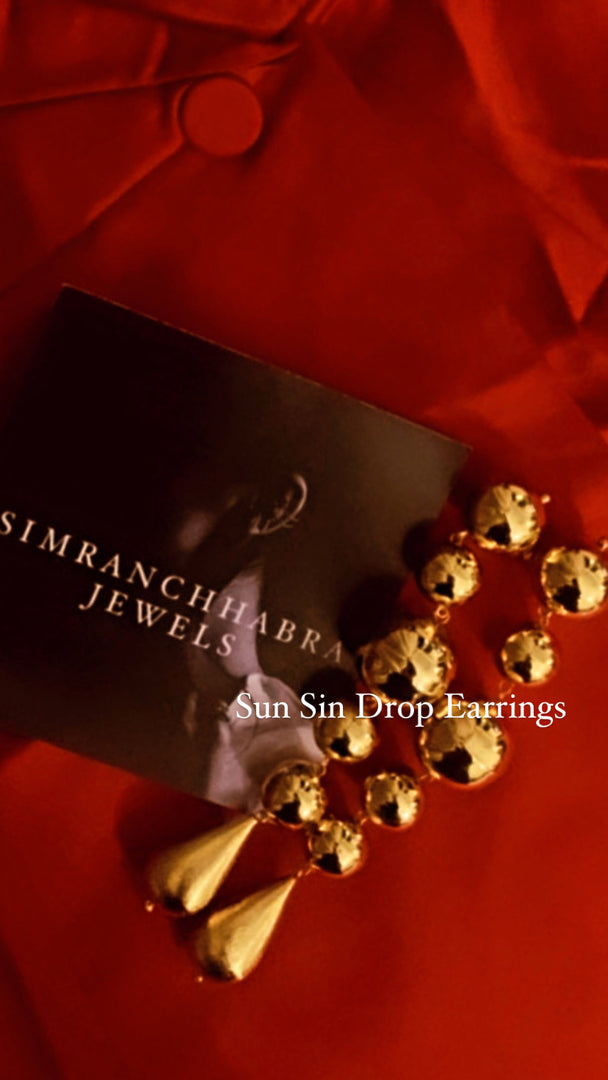 Sun Sin Drop Earrings