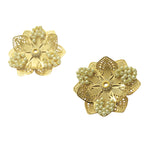 Load image into Gallery viewer, Gold Sunflower Studs