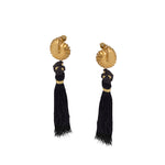 Load image into Gallery viewer, Nutty Shell Tassel Ear Rings
