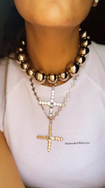 Load image into Gallery viewer, Sacred Heart Cross Necklace
