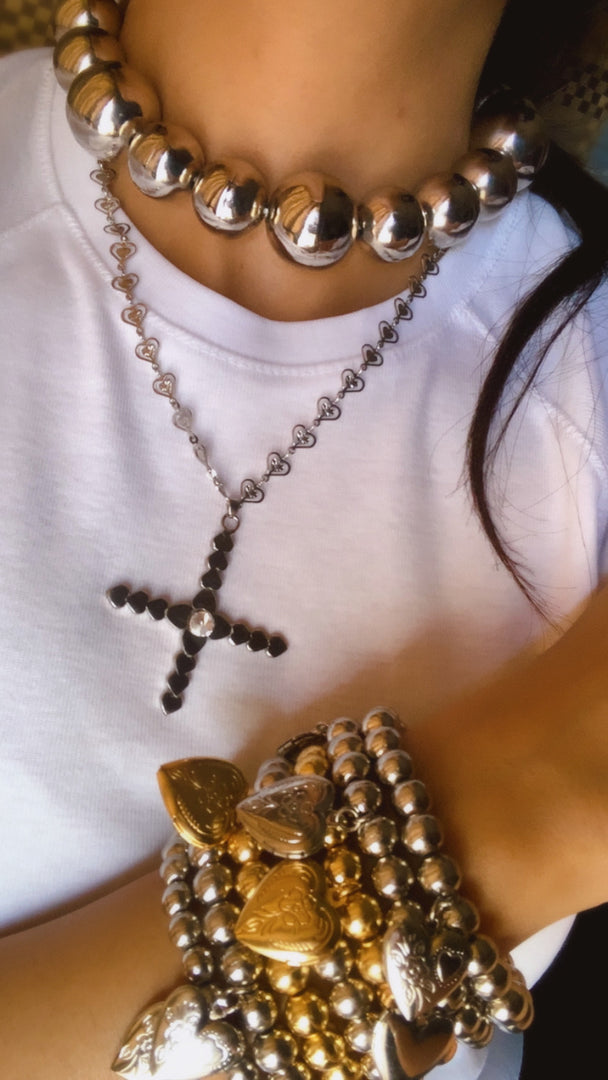 Sacred Heart Cross Necklace