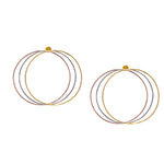 Load image into Gallery viewer, Tri Color Hoops Medium
