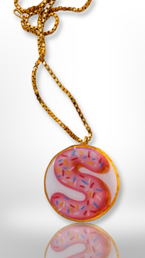 Doughnut Letter Necklace